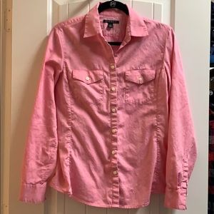 Banana Republic Pink Button Down Blouse